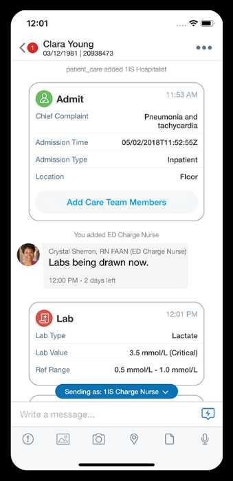 screenshot of Tiger Connect Clinical Collaboration Platform