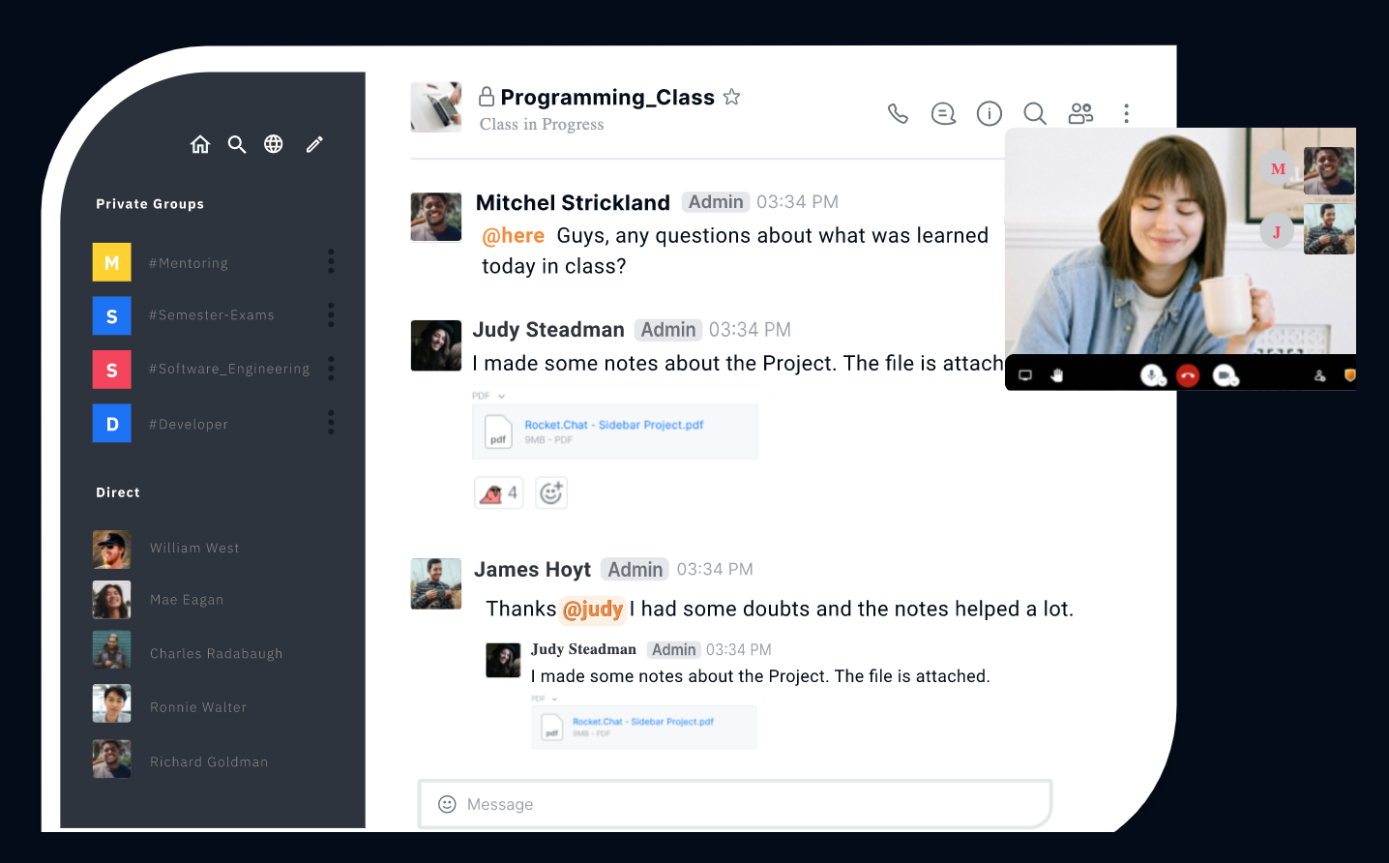 screenshot of Rocket Chat