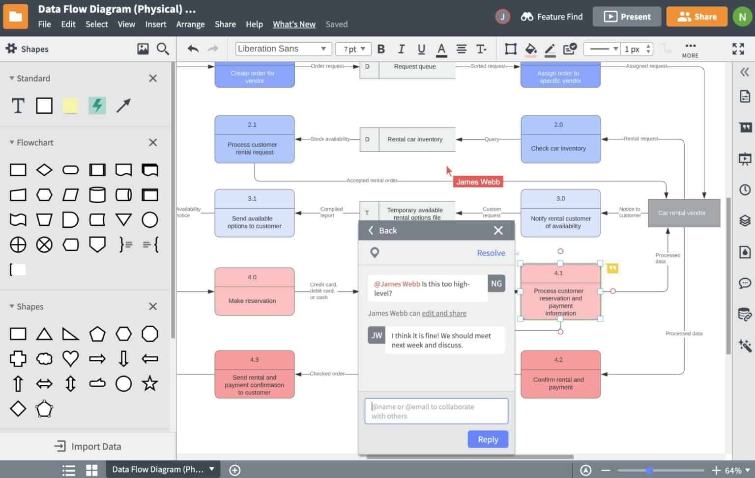 Screenshot of Lucidchart