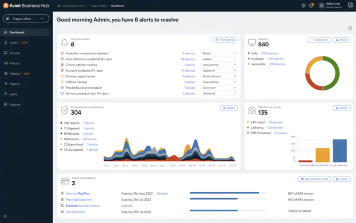 Avast Business Patch Management screenshot