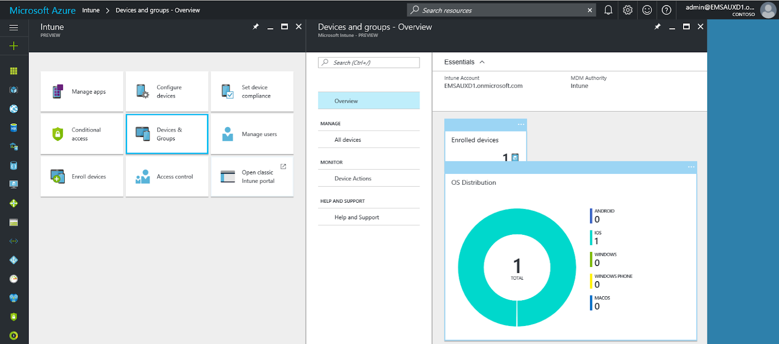 screenshot of Microsoft Intune