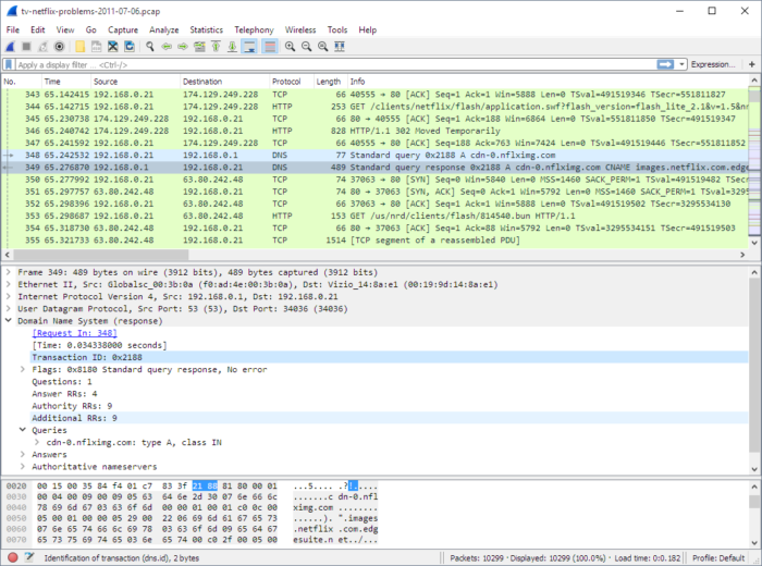 Wireshark Screenshot.